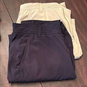 FootJoy Men's Navy and Beige Athletic Shorts